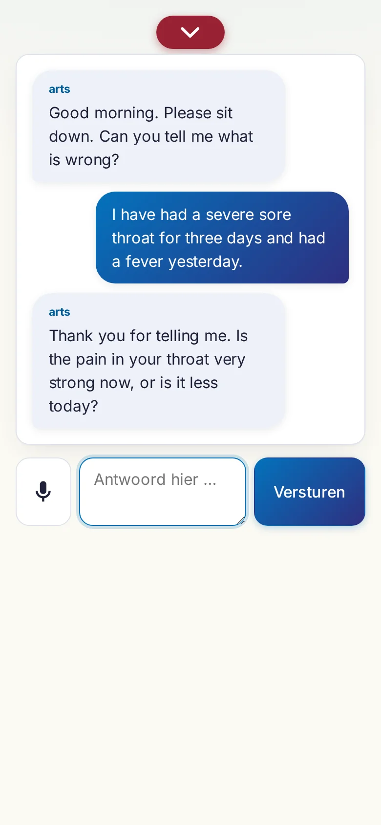 Telefoon: een lopend gesprek met invoer via de microfoon.
