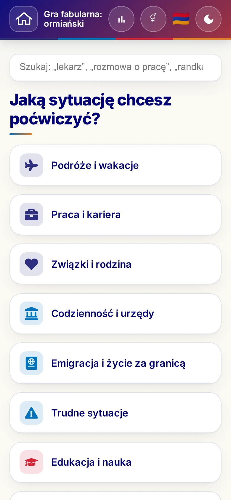 Telefon: światy tematyczne scenek dialogowych.
