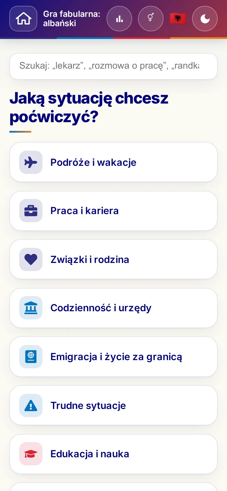 Telefon: światy tematyczne scenek dialogowych.