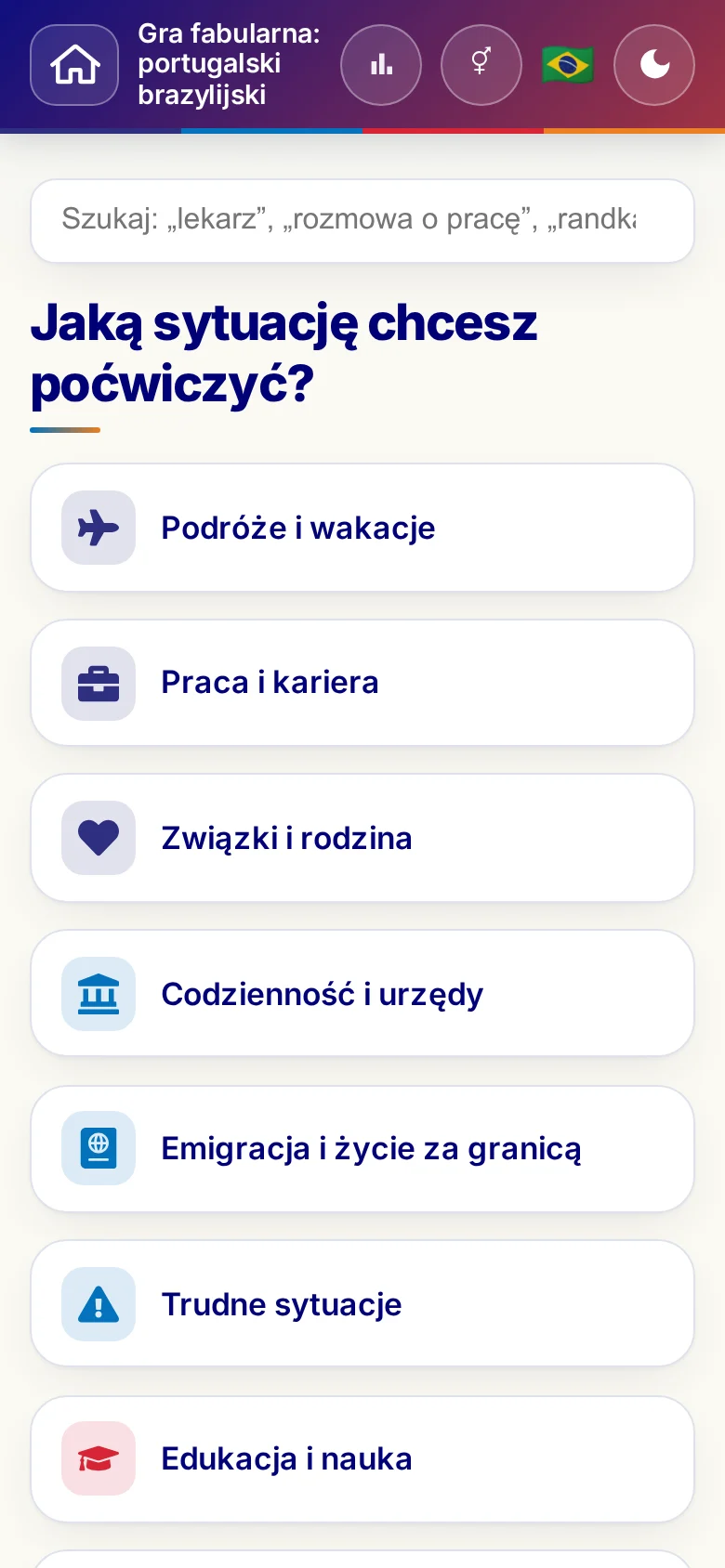 Telefon: światy tematyczne scenek dialogowych.