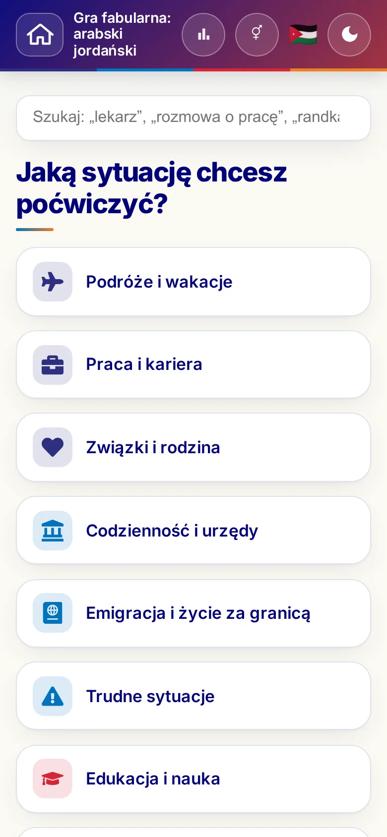 Telefon: światy tematyczne scenek dialogowych.