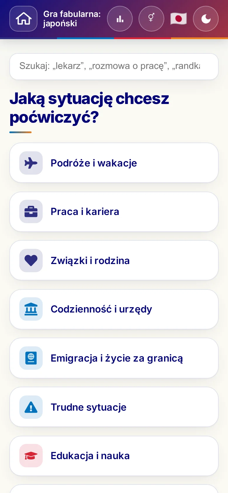 Telefon: światy tematyczne scenek dialogowych.
