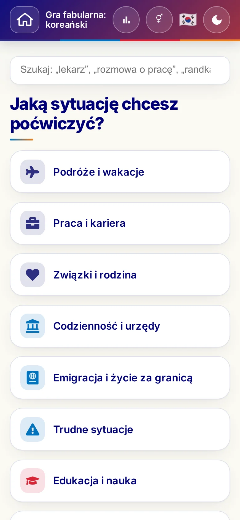 Telefon: światy tematyczne scenek dialogowych.