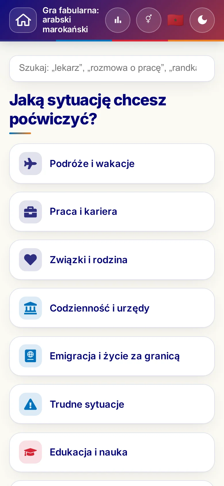 Telefon: światy tematyczne scenek dialogowych.