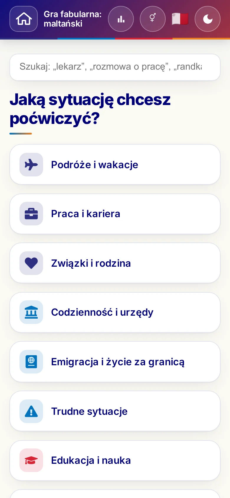 Telefon: światy tematyczne scenek dialogowych.