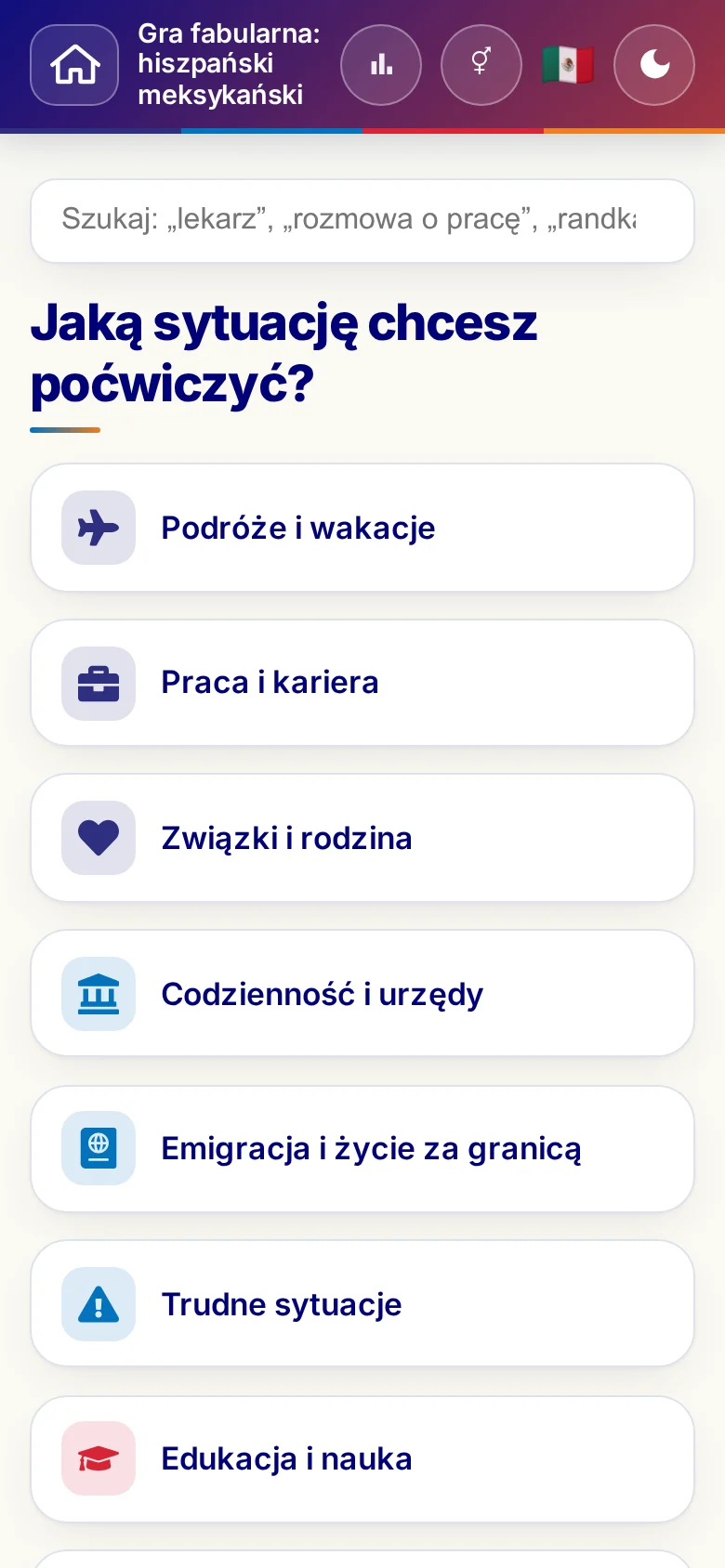 Telefon: światy tematyczne scenek dialogowych.