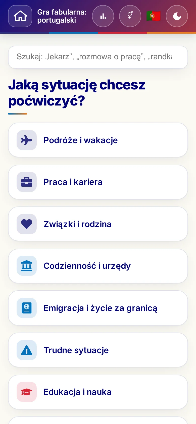 Telefon: światy tematyczne scenek dialogowych.