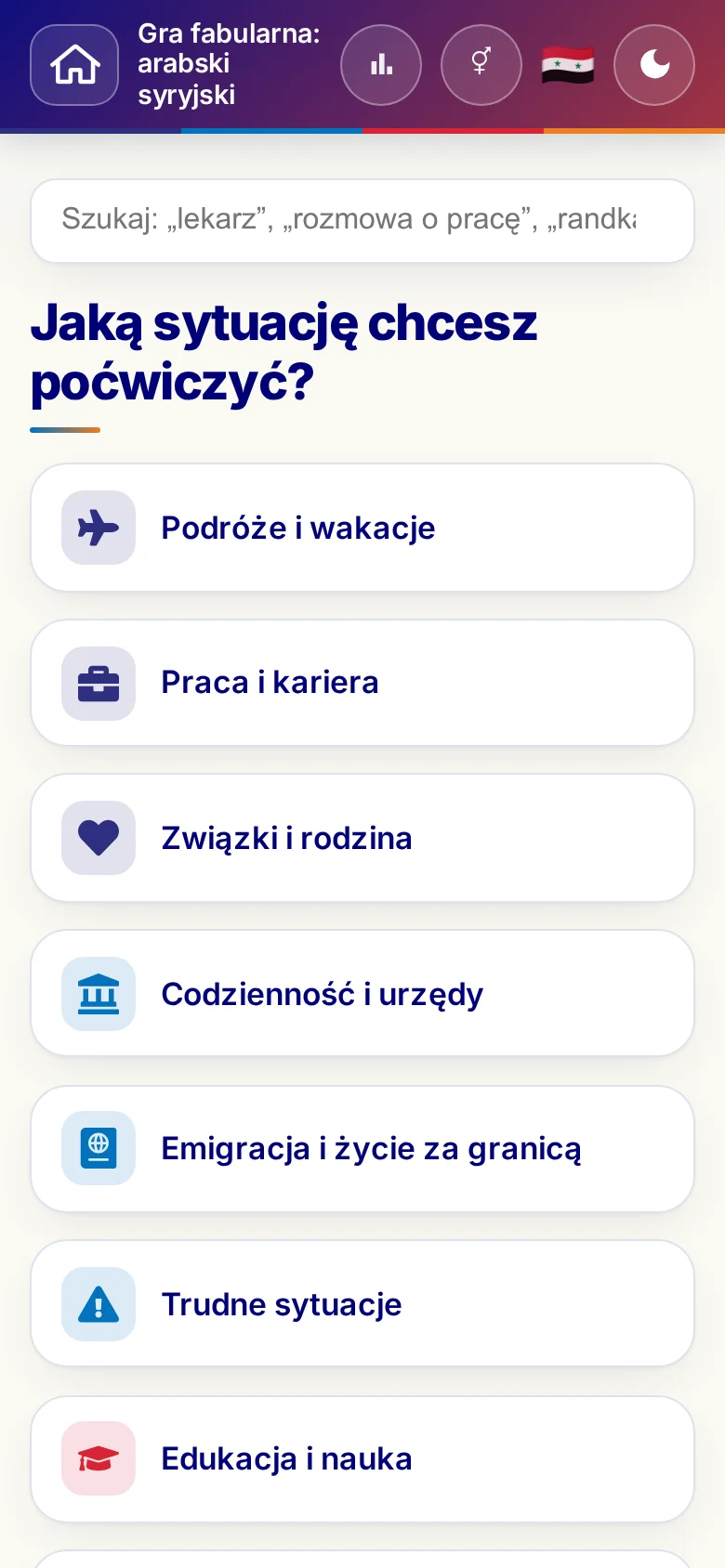 Telefon: światy tematyczne scenek dialogowych.