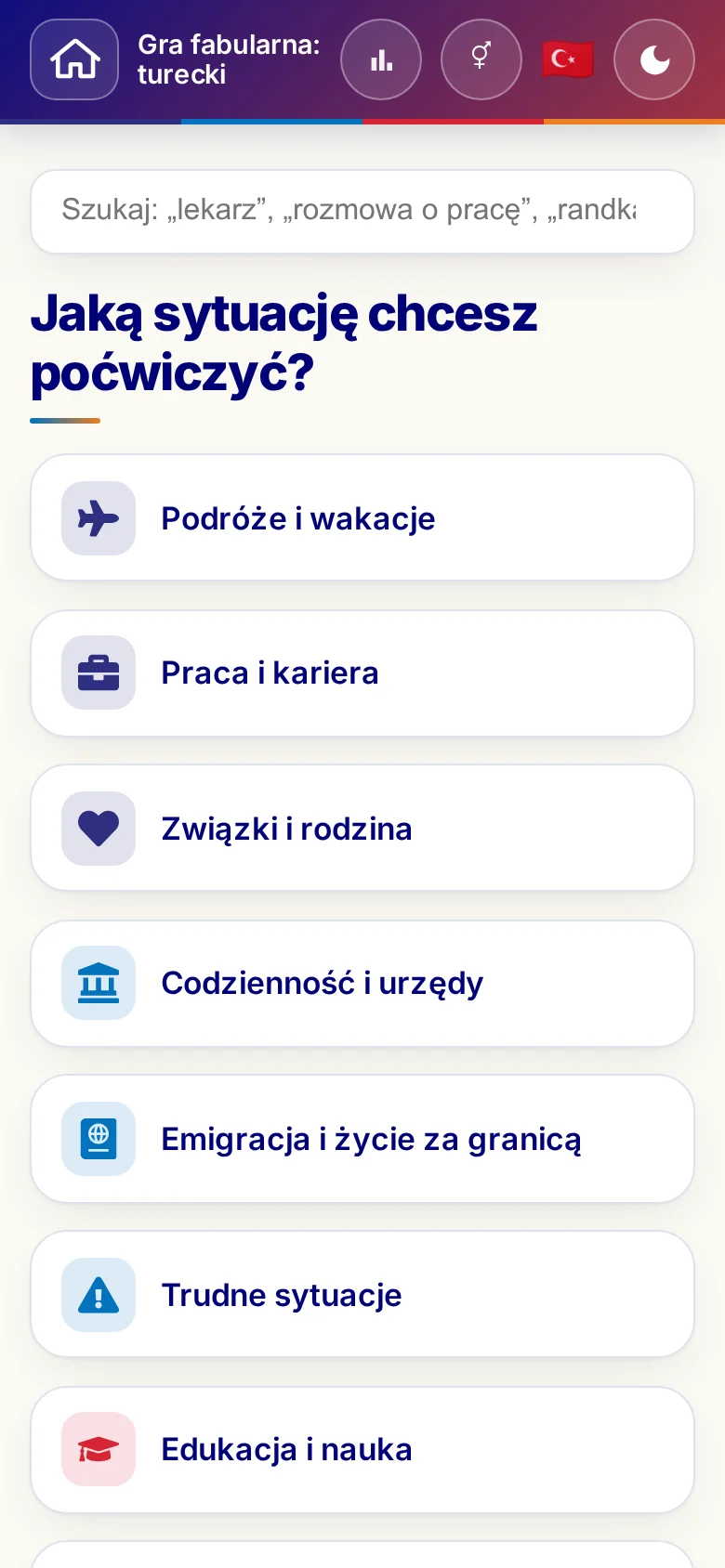 Telefon: światy tematyczne scenek dialogowych.