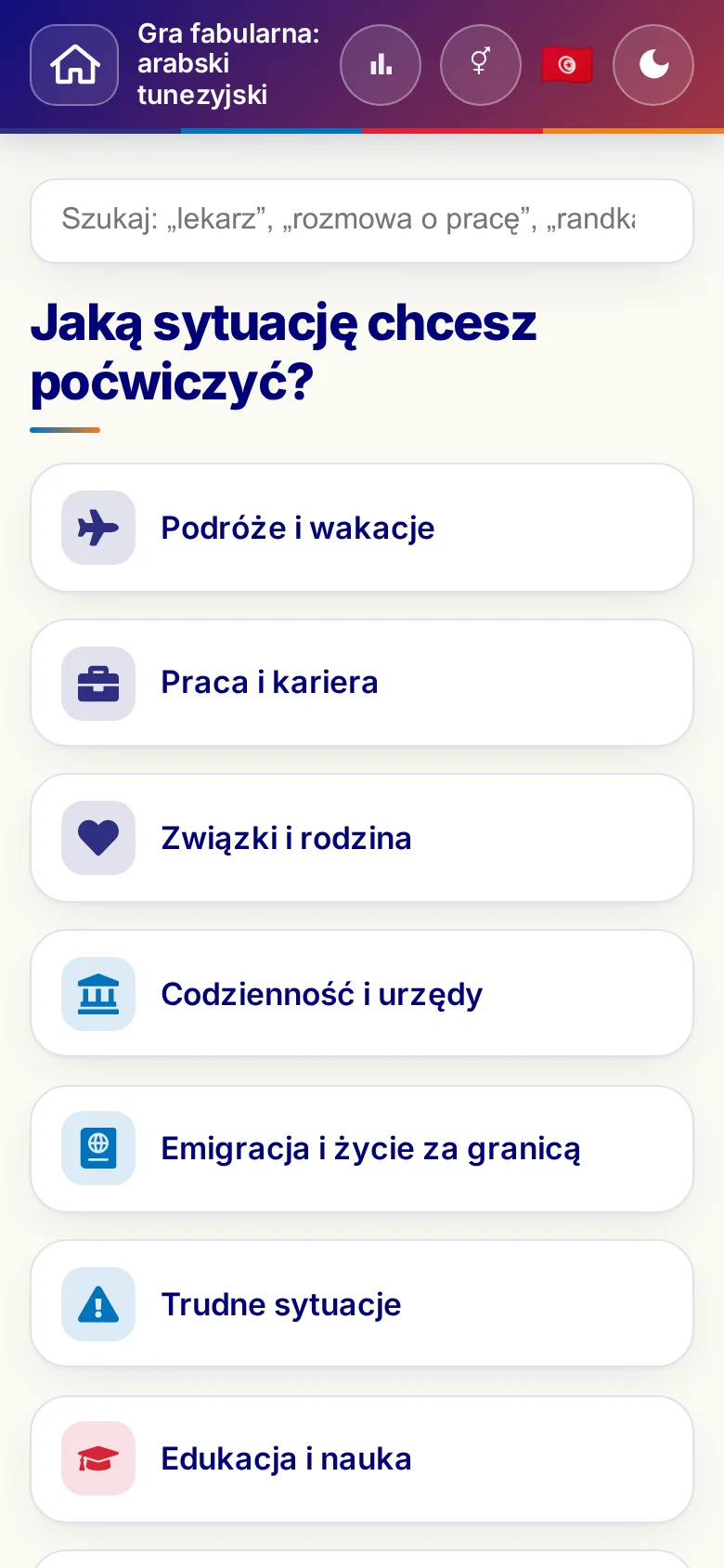 Telefon: światy tematyczne scenek dialogowych.