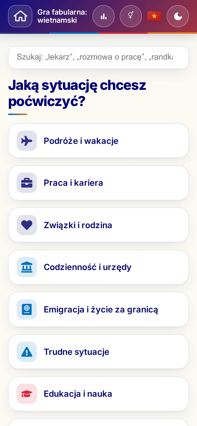 Telefon: światy tematyczne scenek dialogowych.