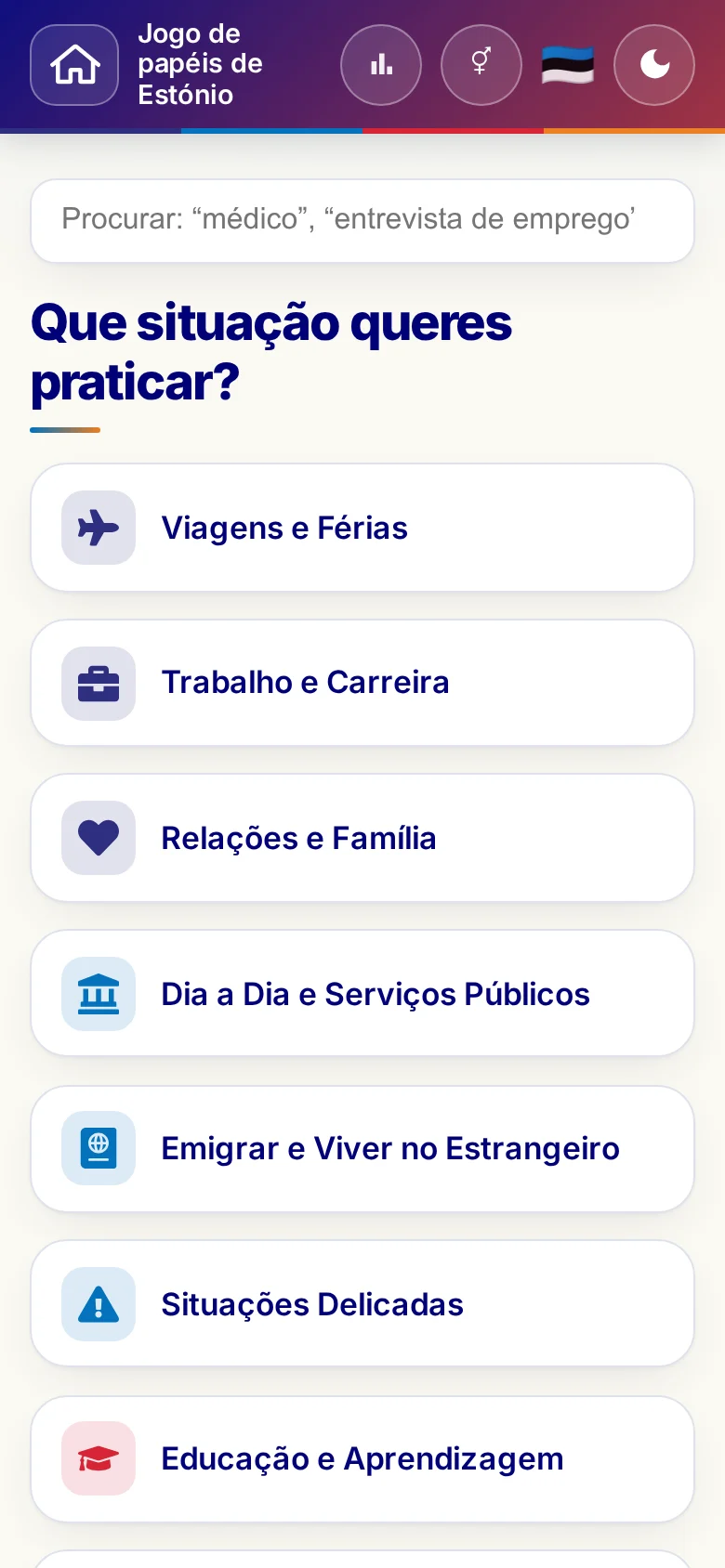 Telemóvel: os mundos temáticos dos Jogos de papéis.