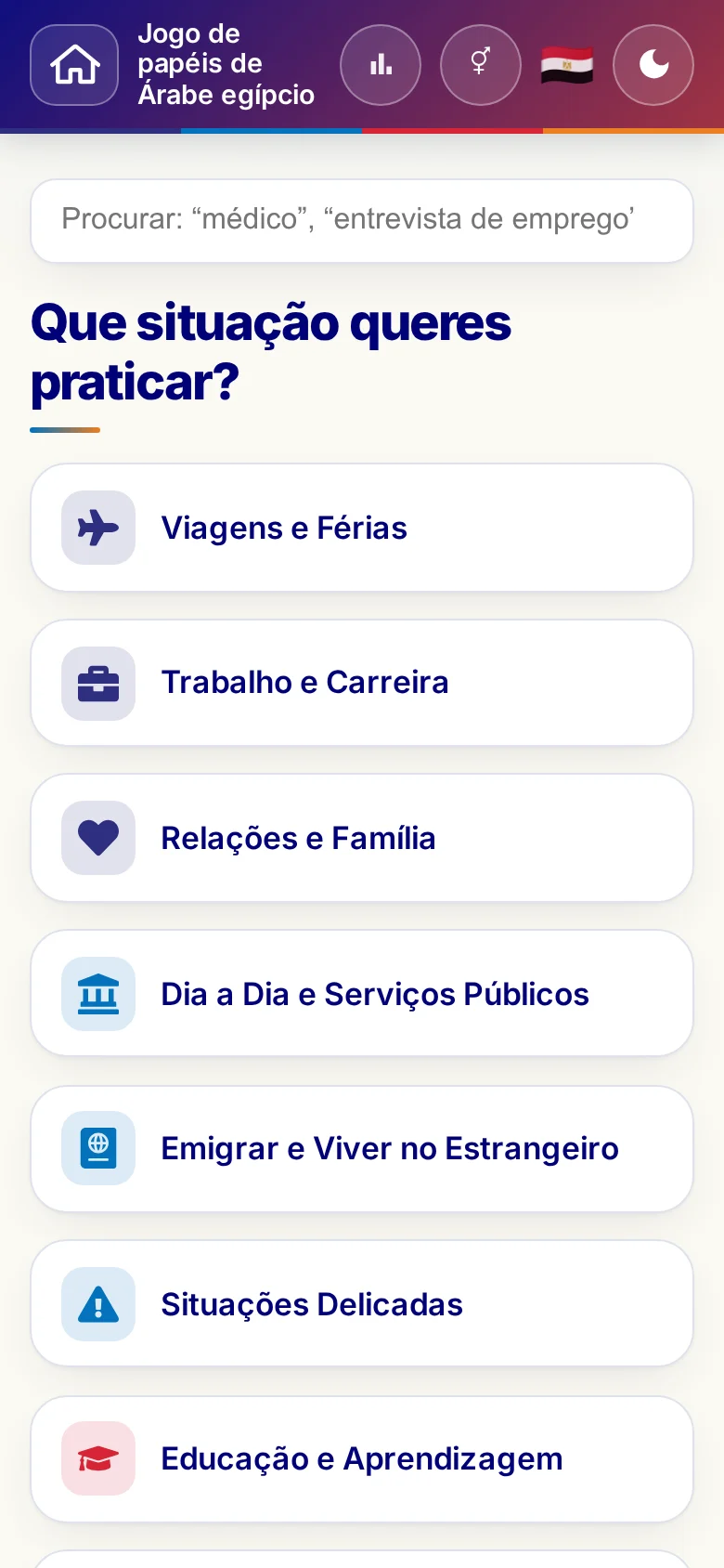 Telemóvel: os mundos temáticos dos Jogos de papéis.