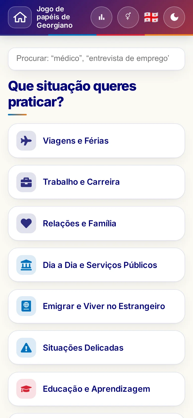 Telemóvel: os mundos temáticos dos Jogos de papéis.