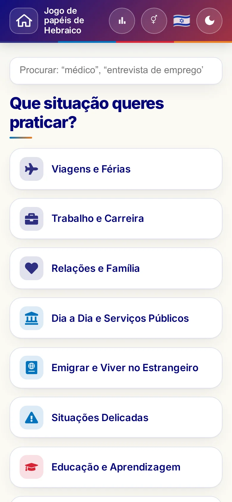 Telemóvel: os mundos temáticos dos Jogos de papéis.