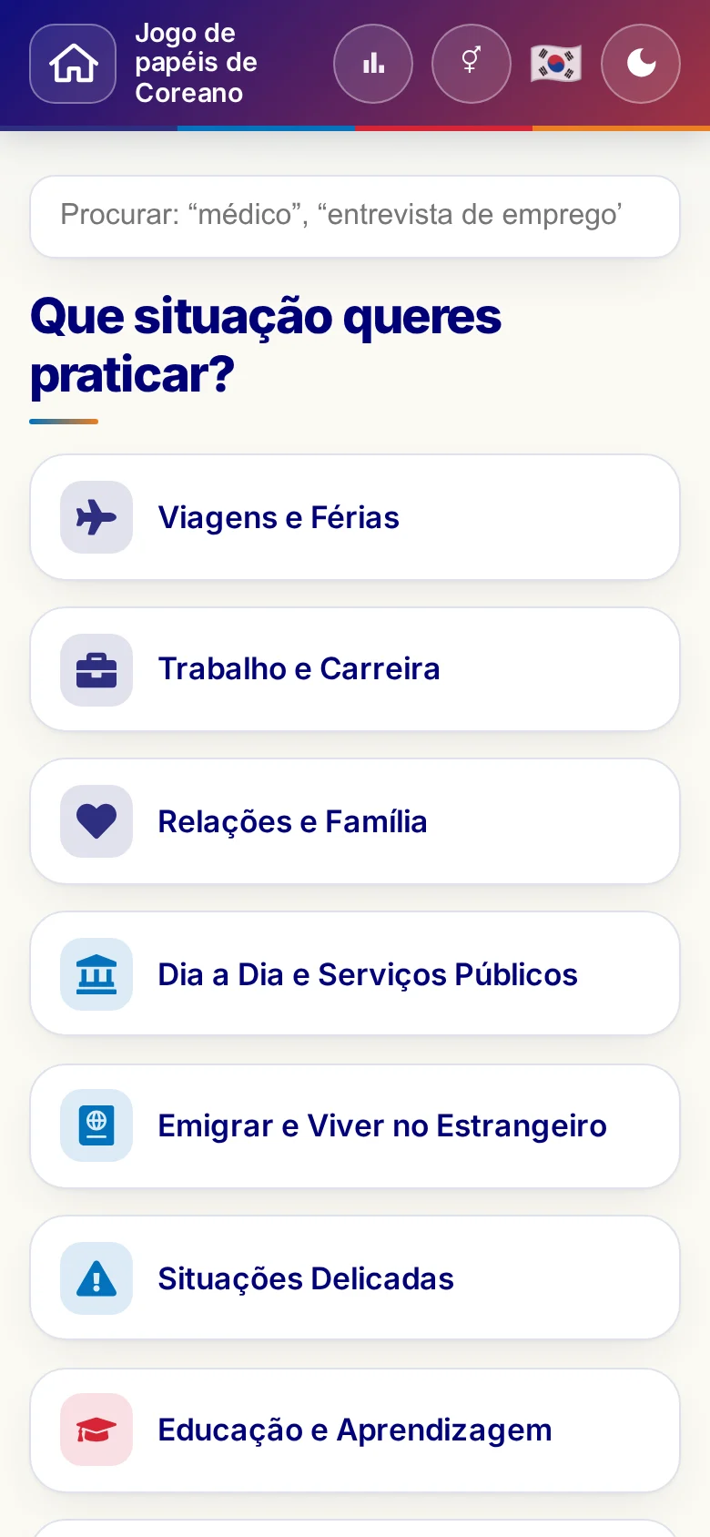 Telemóvel: os mundos temáticos dos Jogos de papéis.