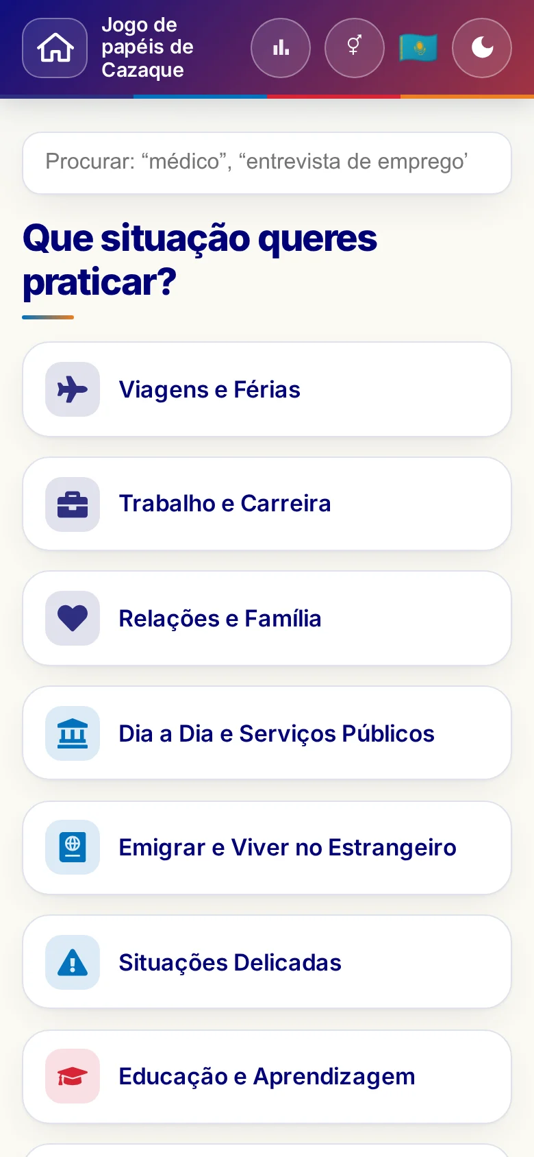 Telemóvel: os mundos temáticos dos Jogos de papéis.