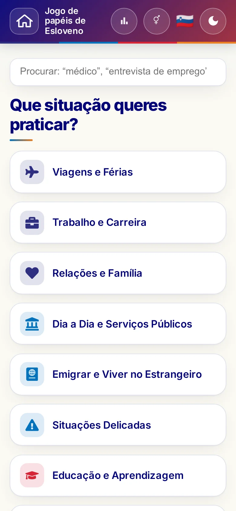 Telemóvel: os mundos temáticos dos Jogos de papéis.