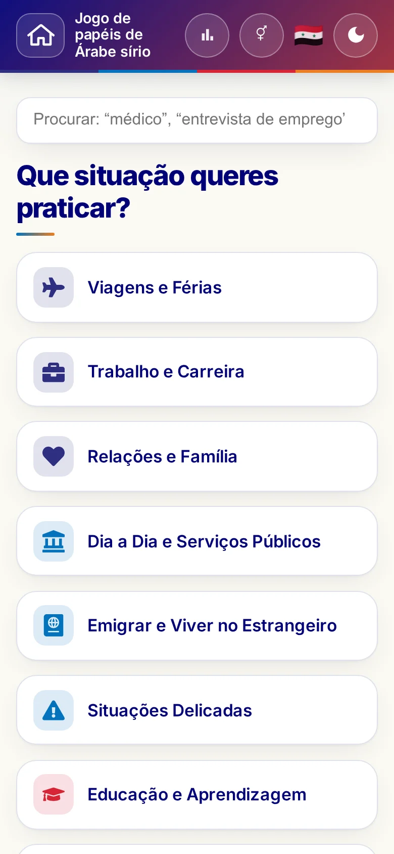 Telemóvel: os mundos temáticos dos Jogos de papéis.