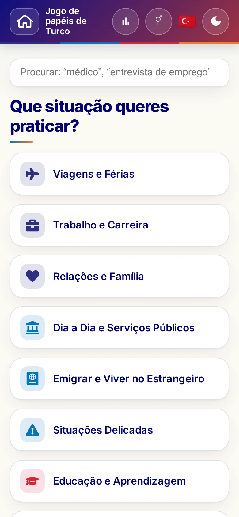 Telemóvel: os mundos temáticos dos Jogos de papéis.