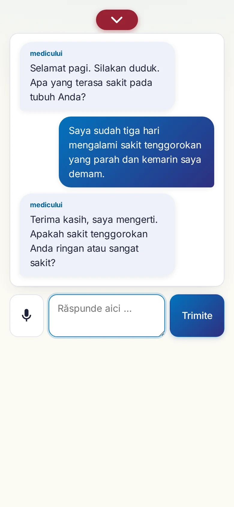 Telefon: o conversație în desfășurare, cu introducere prin microfon.