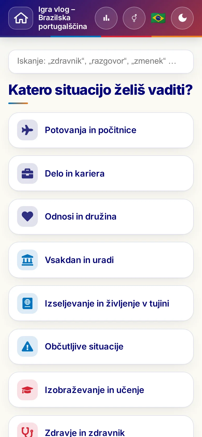 Telefon: tematski sklopi iger vlog.
