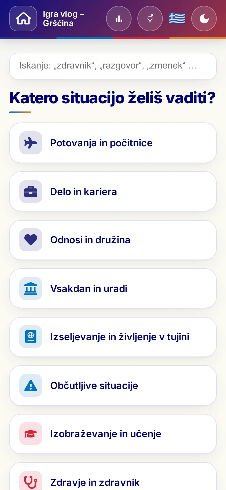Telefon: tematski sklopi iger vlog.