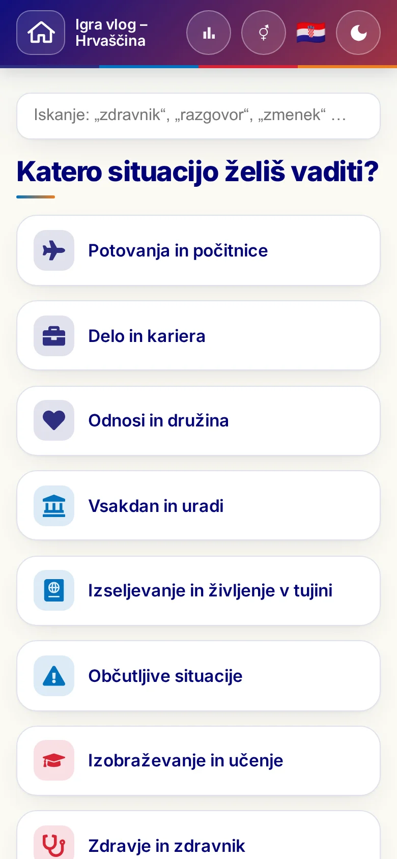 Telefon: tematski sklopi iger vlog.