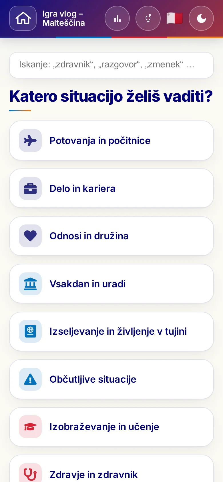 Telefon: tematski sklopi iger vlog.