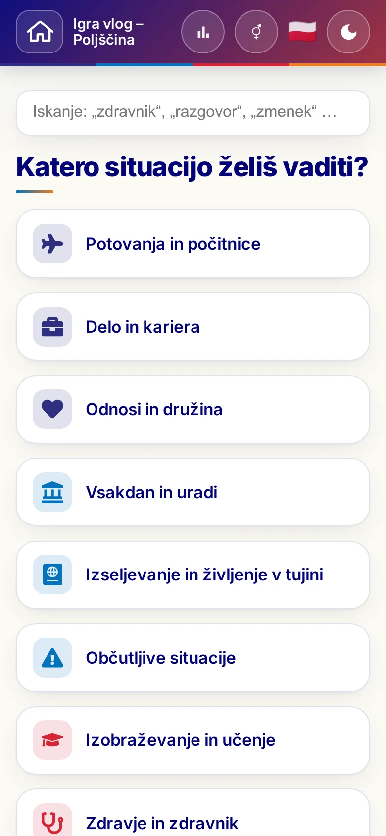 Telefon: tematski sklopi iger vlog.