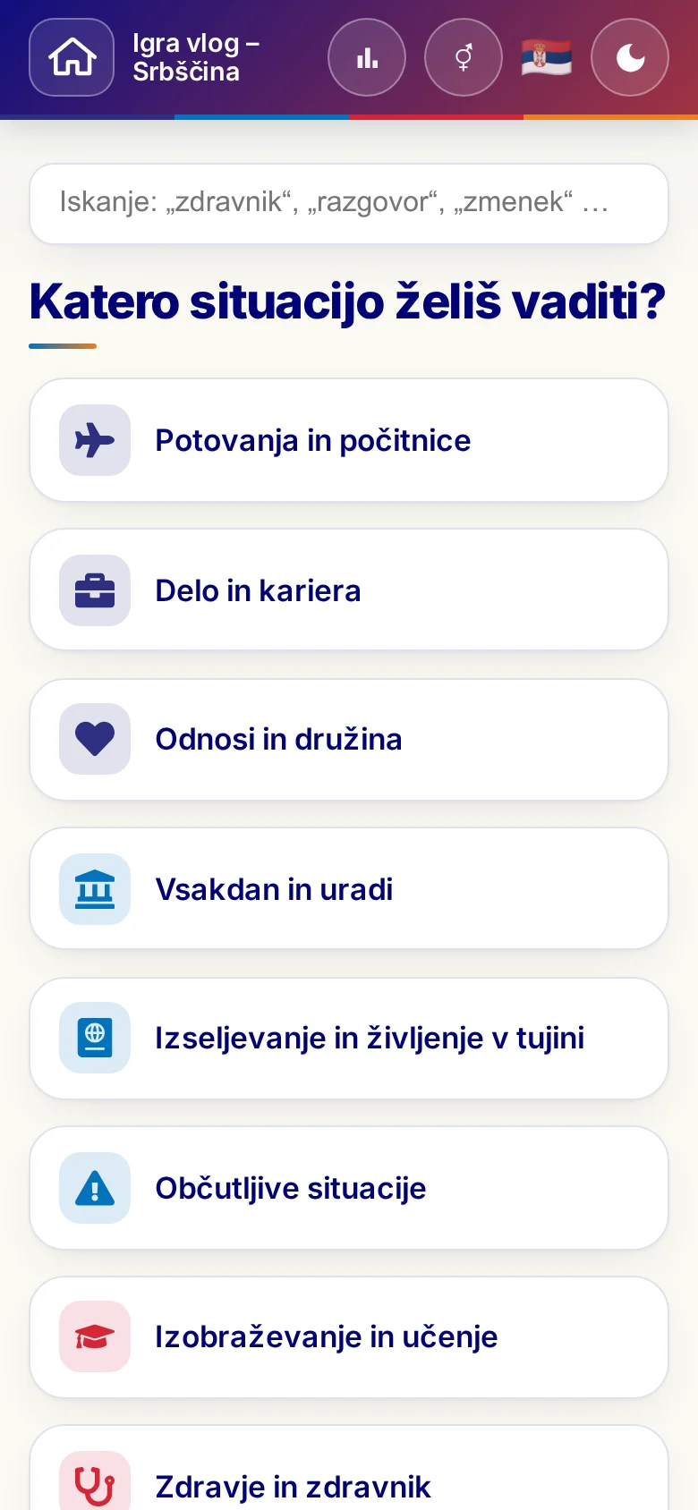 Telefon: tematski sklopi iger vlog.