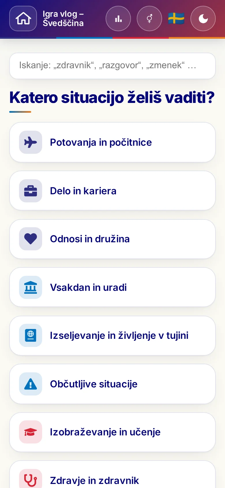 Telefon: tematski sklopi iger vlog.
