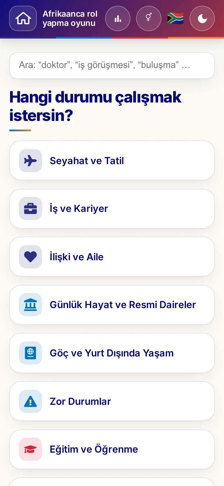 Telefon: rol yapma oyunlarının tema dünyaları.