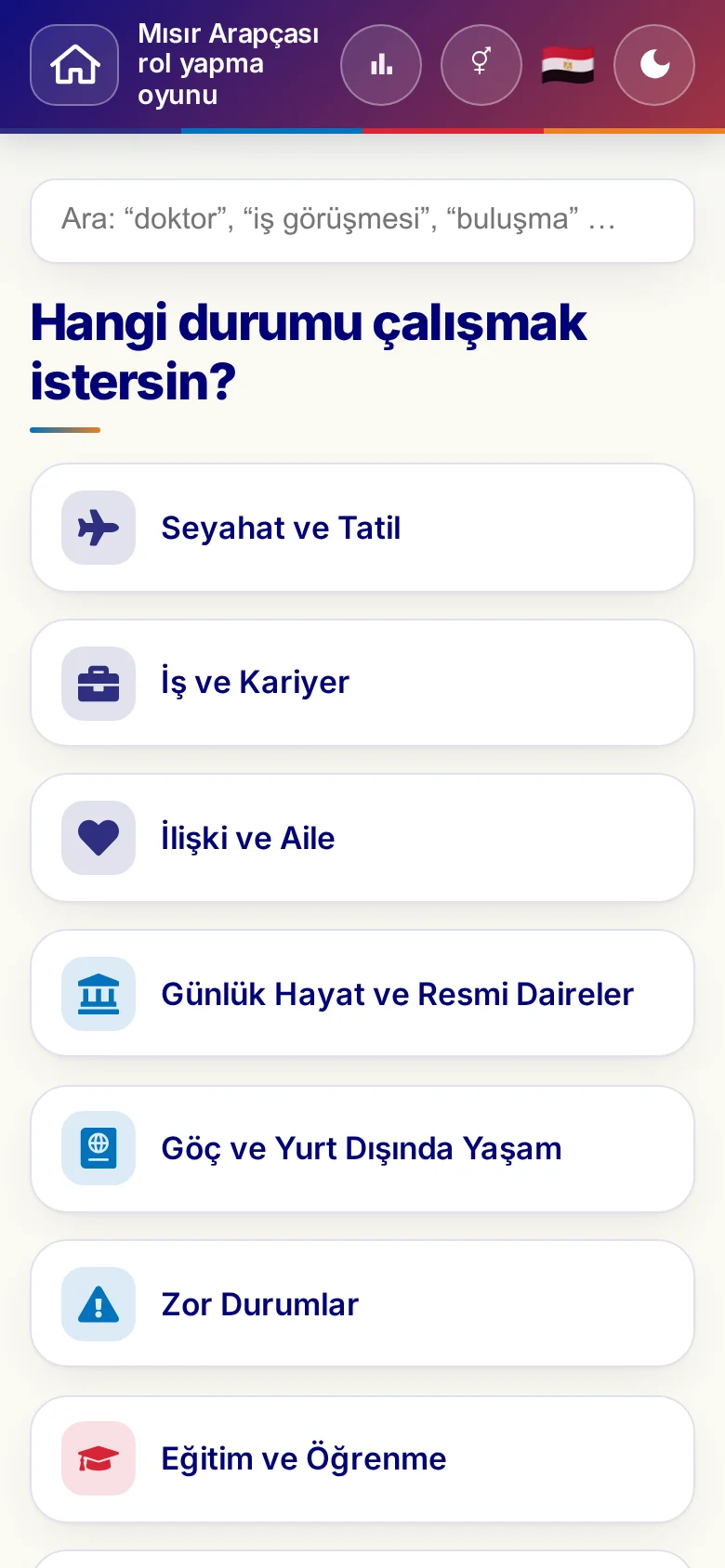 Telefon: rol yapma oyunlarının tema dünyaları.