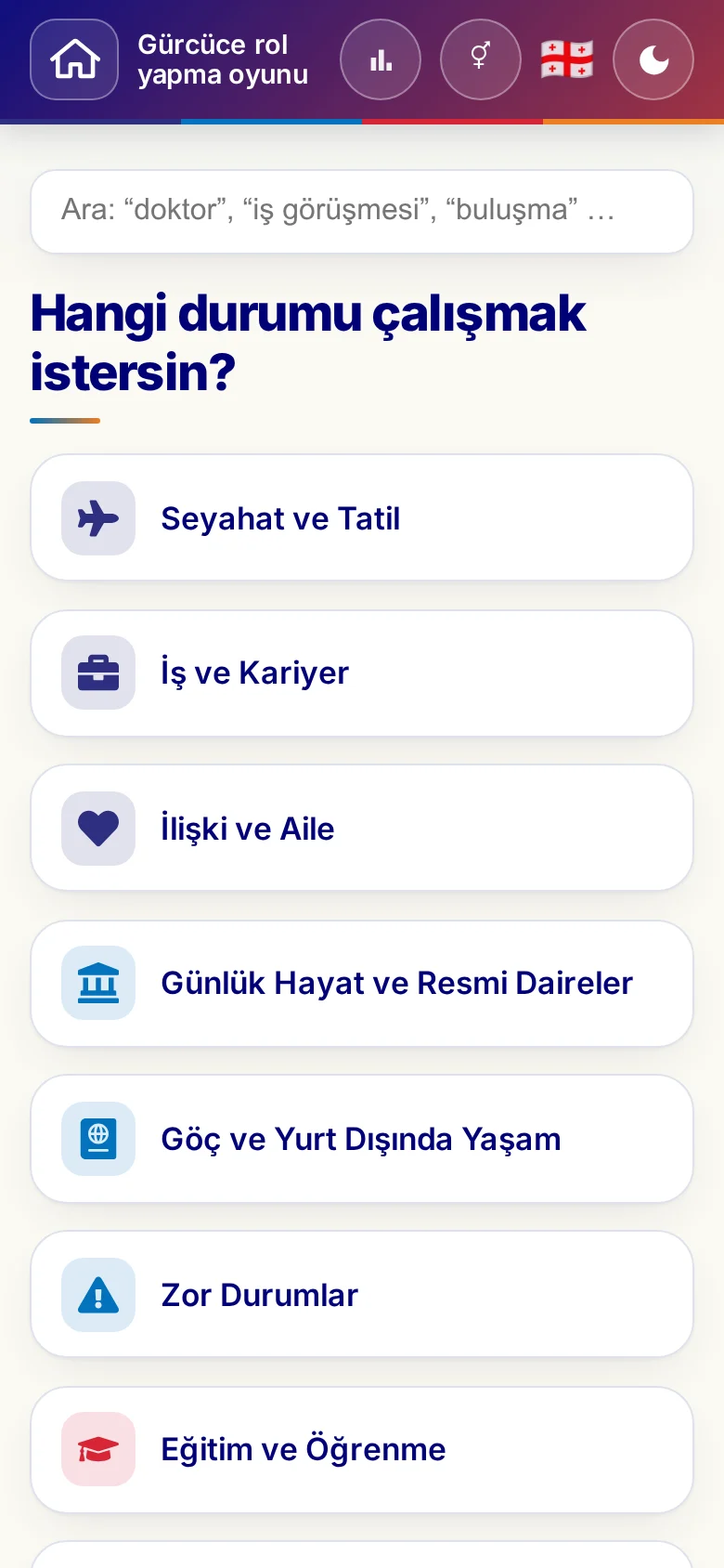 Telefon: rol yapma oyunlarının tema dünyaları.