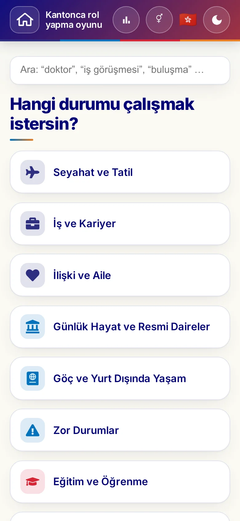 Telefon: rol yapma oyunlarının tema dünyaları.