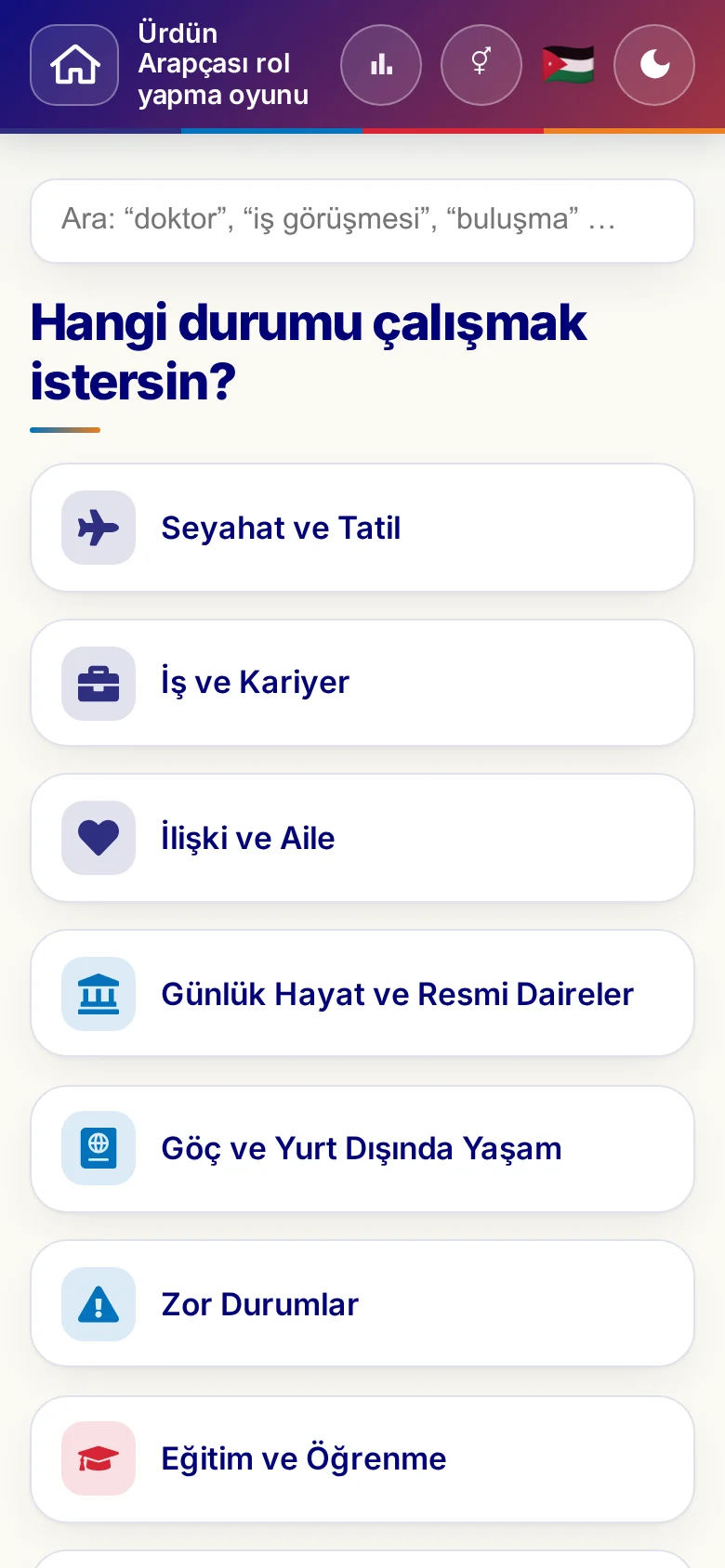 Telefon: rol yapma oyunlarının tema dünyaları.