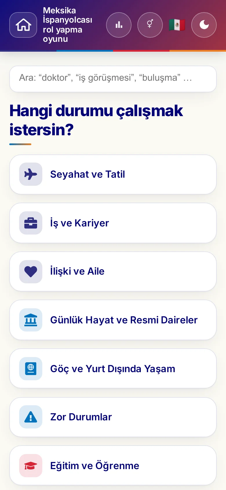 Telefon: rol yapma oyunlarının tema dünyaları.