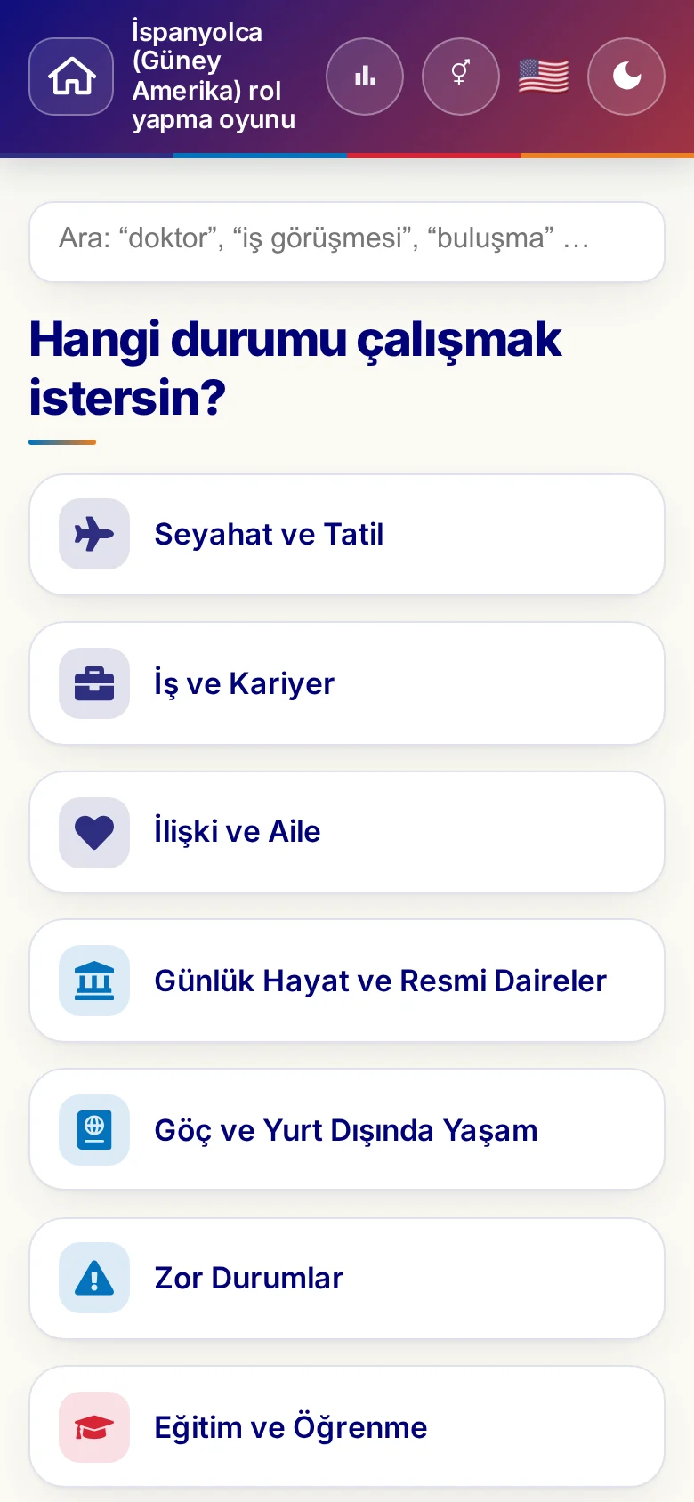 Telefon: rol yapma oyunlarının tema dünyaları.