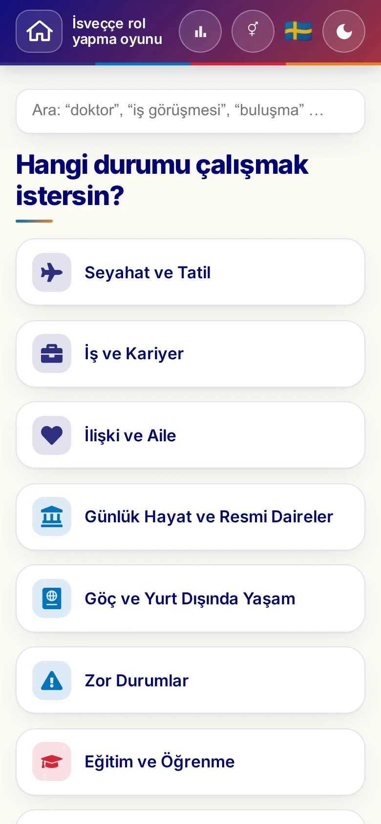 Telefon: rol yapma oyunlarının tema dünyaları.