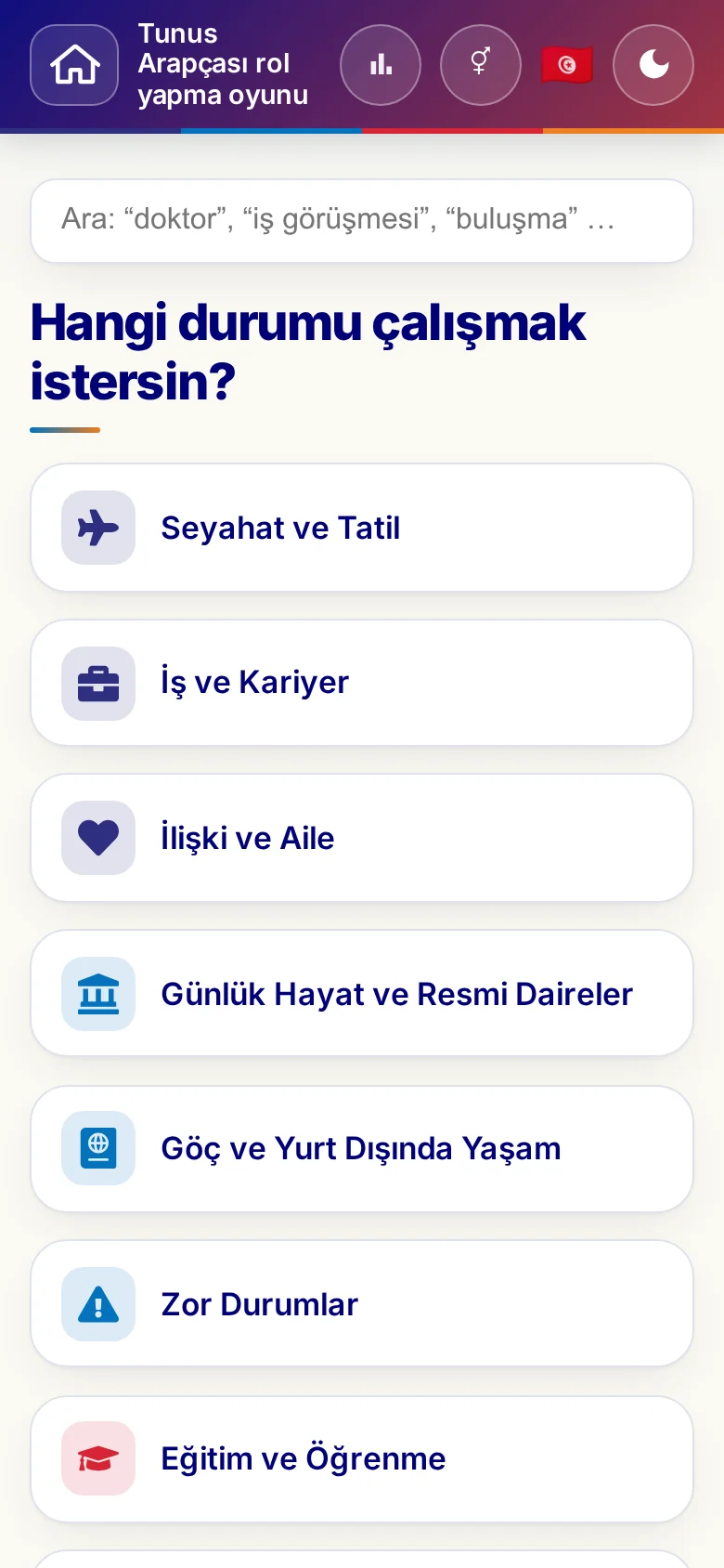 Telefon: rol yapma oyunlarının tema dünyaları.