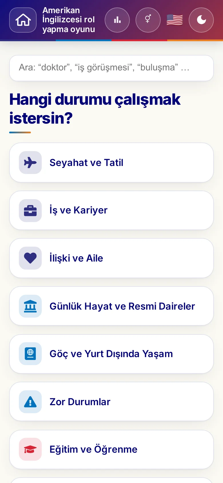 Telefon: rol yapma oyunlarının tema dünyaları.