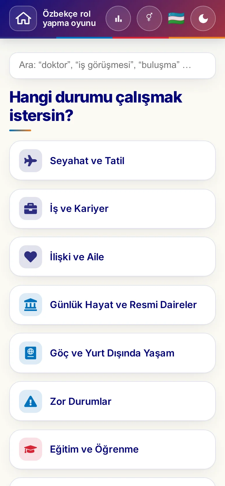 Telefon: rol yapma oyunlarının tema dünyaları.