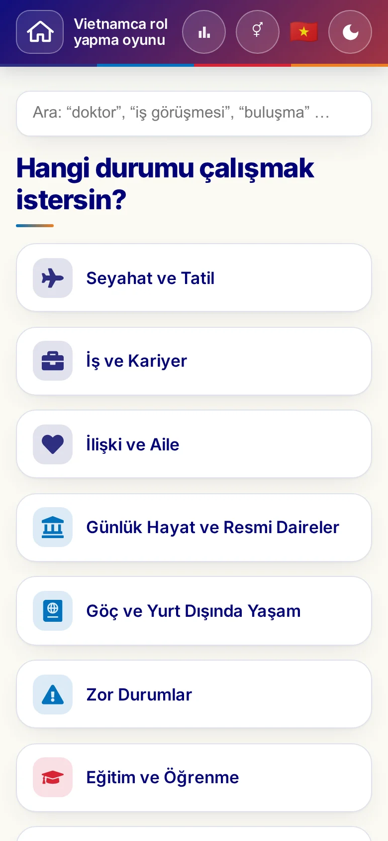 Telefon: rol yapma oyunlarının tema dünyaları.